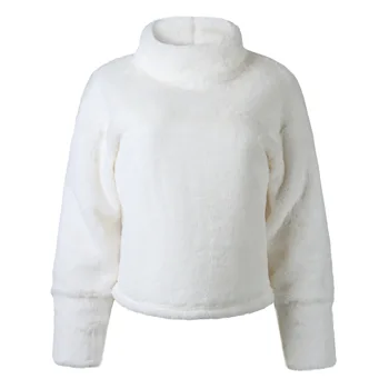 Top prodajne modna jesen / zima 2020 visok ovratnik, dolgi rokavi toplo žensk vrh pulover 0995
