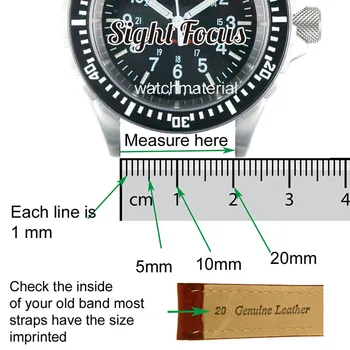 19 mm 20 mm 21 mm napa usnje Pravega Usnja Watch Trak za Omega Seamaster Speedmaster DeVille Watchband Zapestnica Uvajanje Zaponko