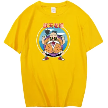 Smešno Master Roshi Tiskanje Majice S Kratkimi Rokavi Japonski Anime Moški Tshirt Hip Hop Priložnostne T-Shirt Moda Harajuku Japonski Anime Tshirt