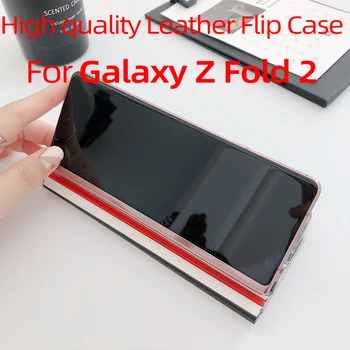 Galaxy Krat 2 Primera Ohišje za Samsung Galaxy Ž Fold2 5G Usnja Flip Case Mobilni Telefon Lupini 2 Barve Neobvezno Novih Turistov