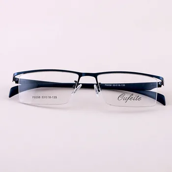 BCLEAR blagovno Znamko Design Titanove Zlitine Eyeglass Moški Kratkovidnost Očala, Okviri za očala 2018 Moški Modni Semi-rimless Velik Optični Okvir