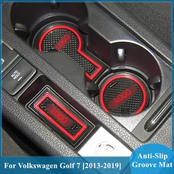 Golf 7 MK7 Avtomobilske Notranjosti Non-slip Preproge Za Volkswagen Golf 7 MK7 Avto Notranja Oprema, Vrata Reže Železnica Mat