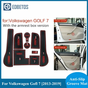 Golf 7 MK7 Avtomobilske Notranjosti Non-slip Preproge Za Volkswagen Golf 7 MK7 Avto Notranja Oprema, Vrata Reže Železnica Mat