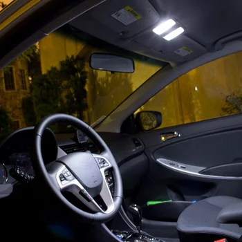 8pcs Bel Avto LED Notranjosti Auto Žarnica Komplet Za Obdobje 2012-Hyundai Veloster 12V Led Zemljevid Dome Trunk registrske Tablice Lučka Avto Styling