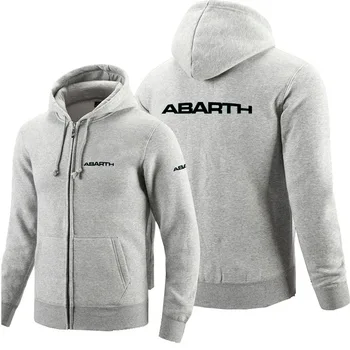 2020NEW Abarth logotip zadrgo Majica Moški Zadrgo Kapuco Jeseni Hoodie Zimo Dolgo Modna Športna Oblačila