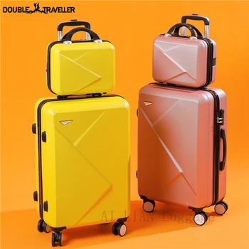 Potovalni kovček na kolesih ABS+PC Ženske vozička za prtljago vreča 20 palčni nosijo ons vozni prtljage iz Kabine kovček primeru 24/28 palčni