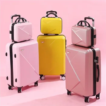 Potovalni kovček na kolesih ABS+PC Ženske vozička za prtljago vreča 20 palčni nosijo ons vozni prtljage iz Kabine kovček primeru 24/28 palčni