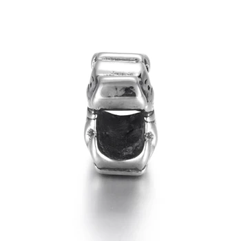 Iz nerjavečega Jekla Kroglice Pes Evropske 5 mm Luknjo Črnjena Kovinski Živali čarobne gumbe za Zapestnico Ugotovitve Nakit, zaradi Česar Noga DIY Dobave