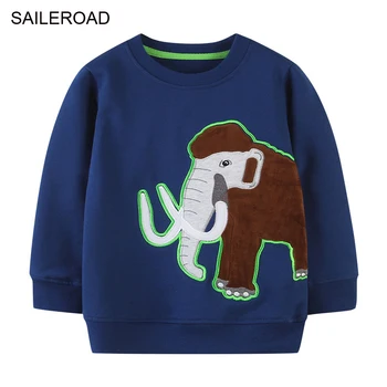 SAILEROAD Baby Fantje Sweatshirts Dinozaver Bleščica Otroci Hoodies Sweatshirts 2020 Novi Fantje Trenirke za Otroke Oblačilo