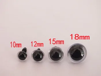 80pcs/veliko 10-18 mm mešani velikost varnosti oči z belo pralno-vsako velikost 20pcs