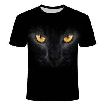 Nova moda 2020 smešno mačka moška T-shirt moški in ženske 3D T-shirt tiskanje očala mačka kratka sleeved poletnih vrh majica s kratkimi rokavi moški 6XL