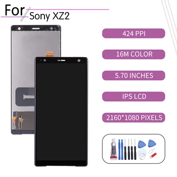 PRVOTNE Za SONY Xperia XZ2 LCD Zaslon na Dotik, Računalnike Zbora Za Sony XZ2 Zaslona Zamenjava H8216 H8266 H8276 H8296