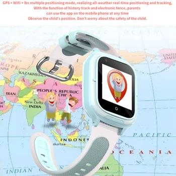 Otroci 4G Pametno Gledati GPS LBS WIFI Lokacije Oddaljeno Spremljanje Video Klic za Android IOS Moda Otroke Tracker Pametna Ura DF55