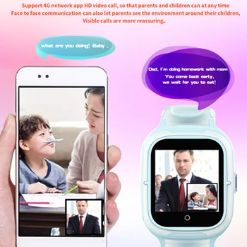 Otroci 4G Pametno Gledati GPS LBS WIFI Lokacije Oddaljeno Spremljanje Video Klic za Android IOS Moda Otroke Tracker Pametna Ura DF55