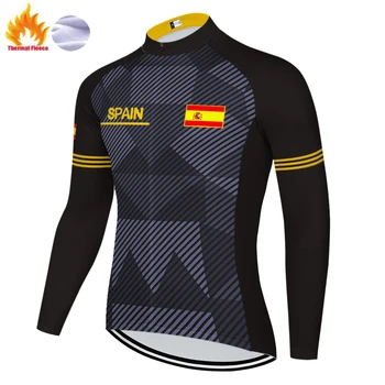 2021 Španija ciclismo ropa hombre na Zimski Termalni Runo dolge kolesarske hlače ekipa 20 D gel blazinico dolge kolesarske hlače, hlačne nogavice