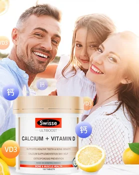 Avstralija Swisse Kalcija, Vitamina D 150 Tablet Podporo Zdrave Kosti, Zobe, Sklepi & Mišice Preprečevanje Zdravljenje Osteoporoze