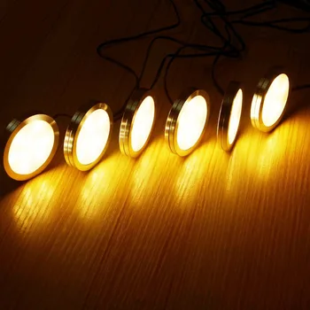 AIBOO LED Pod Kabinet Razsvetljavo 12PCS LED 24W Plošček Llights z Brezžično RF Daljinski Zatemniti za Pod Pult,Police, Pohištvo