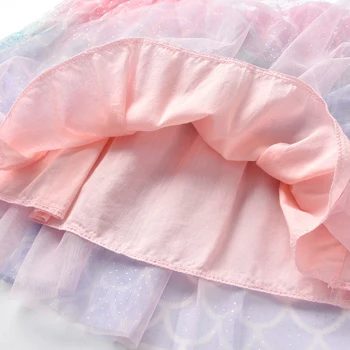 DXTON Obleke Za Dekleta 2021 Baby Dekleta Poletje Oblačila Otrok Princesa Obleko, ki Plujejo pod Rokav Dekleta Obleke Samorog Otroci Vestidos