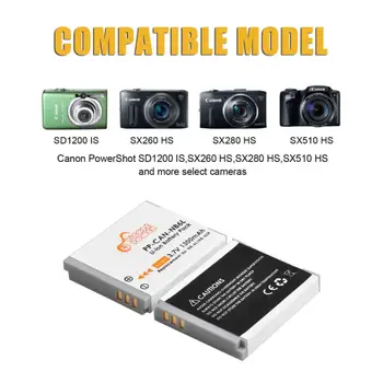 NB-6L NB-6LH Baterije in Avto Polnilec za Canon PowerShot D10 D20 D30 S95 SX260 SX280 SX540 SX700 SX710 HS Fotoaparat