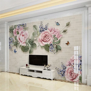 Wellyu Evropske sodobno minimalistično ročno poslikano oljna slika, cvetlični Evropske zidu po meri, velika zidana ozadje de papel parede