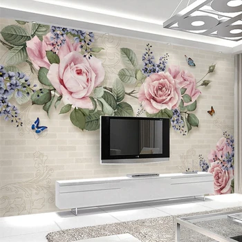 Wellyu Evropske sodobno minimalistično ročno poslikano oljna slika, cvetlični Evropske zidu po meri, velika zidana ozadje de papel parede