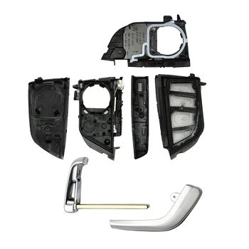OkeyTech Smart Remote Avto Ključ Lupini Primeru za BMW X5 X6 F15 X6 F16 G30 7 Series G11 X1 F48 F39 Fob 3/ 4 Gumbi Nož Kartico Slog