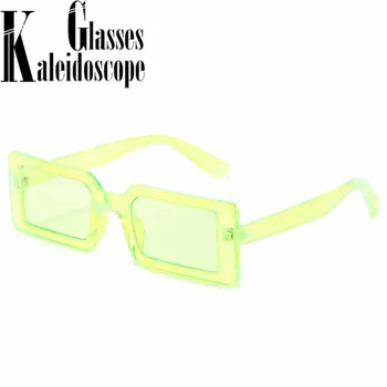 Vintage Pravokotnik sončna Očala Ženske blagovne Znamke Kvadratek sončna Očala Moških UV400 Klasična Bela Rdeča Sunglass Odtenki Retro Ženske