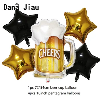 5pcs Veliko Pivo Pokal Balon 20 Let Happy Birthday Party Poročno Dekoracijo Baloni Počitnice Otroci Temo Zraka Žogo
