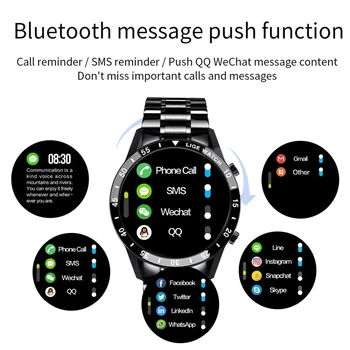 LIGE 2020 Moda Poln Krog Zaslona na Dotik Moških Pametne Ure Nepremočljiva Športna Fitnes Watch Luksuzni Telefon Bluetooth Smart Watch