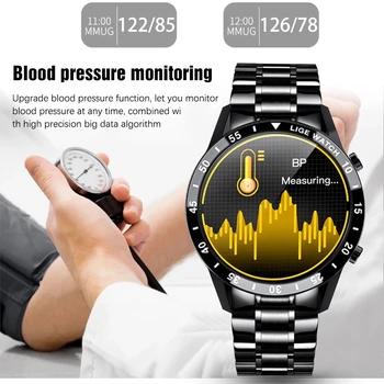 LIGE 2020 Moda Poln Krog Zaslona na Dotik Moških Pametne Ure Nepremočljiva Športna Fitnes Watch Luksuzni Telefon Bluetooth Smart Watch