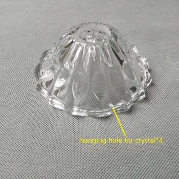 D125*H50mmEuropean slog kristalno lučka za komolec podporo roko cvet skledo steklo pladenj lestenec, dekorativna svetila pribor