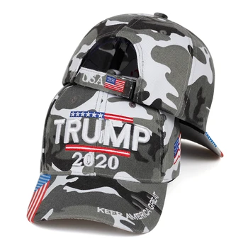 Donald Adut 2020 Skp Prikrivanje ZDA Zastavo Baseball Caps Ohraniti Ameriki Veliko camo Klobuk 3D Vezenje Star Pismo Camo Vojske