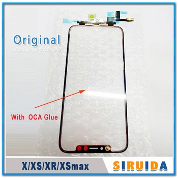 Najnovejši ios Prvotne LCD Zaslon Sprednji Dotik Steklo Objektiv Z OCA Lepilo Za iPhone X XR XSmax Popravila / Že Aktivirali