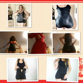 Ženske Veziv In Oblikovalci Bodysuit Shapewear Ženske iz Lateksa Telo Oblikovalec Post Liposukcija Girdle Posnetek In Zadrgo Trebuh Nadzor Nova