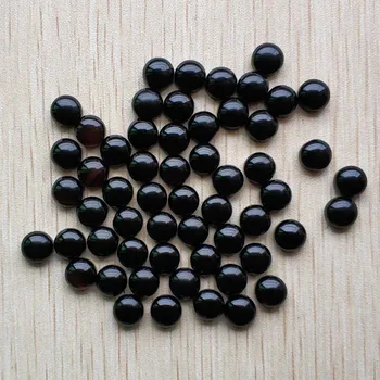 Debelo 50pcs/veliko moda visoko kakovost naravnih črni oniks krog cab chrysoprase kroglice za nakit, Pribor, zaradi česar 8 mm brezplačno