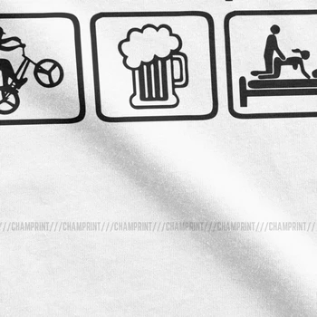 Moški Igri BMX Življenje Je Preprosta Majica s kratkimi rokavi Načrt za Danes Biker Pivo Imajo Spolne odnose Oblačila Smešno Okrogle Ovratnik Tees Ideja za Darilo T-Majice