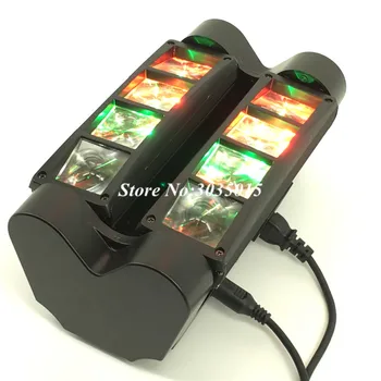 2pcs/veliko 8x10W Mini Led Spider Light Sound Mode LED Moving Head Luči led Svetlobni Fazi Dj RGBW DMX512 disco razsvetljavo