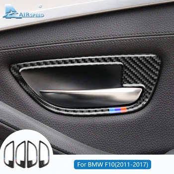 Hitrosti za BMW F10 Pribor 2011-2017 BMW F10 karbonski Okvir za BMW F10 Notranje Trim Nalepke Vrata Avtomobila Ročaj Okvir Nalepke