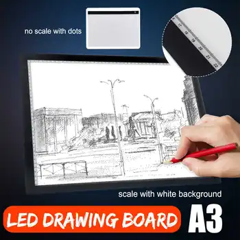 LEORY LED Risanje Tablet A3 LED Grafični Tablet Pisanje Slikarstvo Svetlobe Polje Umetnosti Matrice Umetnosti Odbor Svetlobe Pad Ultra Tanek 335x470x4mm