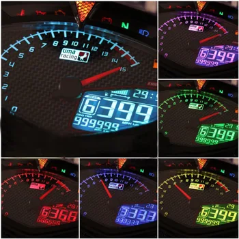 7 Barv motorno kolo merilnik vrtljajev Digitalni merilnik Hitrosti, Števec kilometrov Meter Merilnik Moto Instrument Prestavi Zaslonu Za Yamaha LC135 LC 135