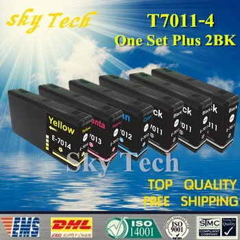En Komplet Plus 2 BK Združljive Kartuše Za T7011, da T7014 , Za Epson WP-4000 WP-4015DN WP-4095DN WP-4500 WP-4515DN itd ..