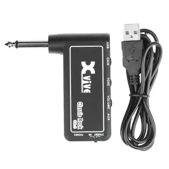 Xvive GA3/GA4/GA5 Classic Rock Mini Prenosna Akumulatorska Električna Kitara Vtič za Slušalke Ojačevalnik Ojačevalnik z USB Kablom