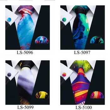 Nov Prihod Moških Kravatni Svile Mens Tie 7 Barv Za Tiskanje Vezi Za Moške, Poročni Barry.Wang Poslovni Slog Dropshipping Kravato LS-07
