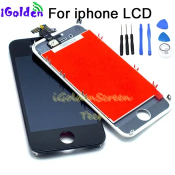 LCD-Zaslon Za iPhone 5g 5S 5 S 5C 6 6 6 g Plus Zaslon na Dotik Zamenjava LCD AAA+Kakovost Brez Mrtvih Pik, Črno Bel