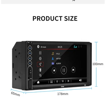 7 Palčni Stereo Sprejemnik Avto Radio MP5 2 Din Avto Stereo Audio (Stereo zvok Multimedijski Predvajalnik, Ojačevalec Zvoka Ogledalo Podporo Povezavo Kamera Zadaj