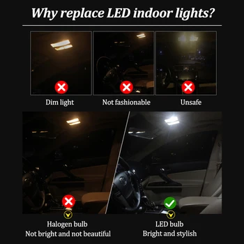 Canbus LED Luči Luč Za Notranje zadeve 1998 - 2017 2018 2019 2020 Subaru Gozdar LED Notranjosti Zemljevid Trunk registrske tablice Svetlobe