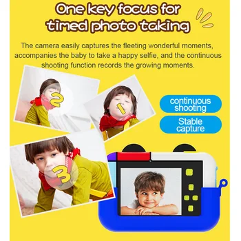 Novo 2800W za 2,4 Palčni Glasbe MP3 Digitalni Camara Otroci Kamera Otroke Mini Kamero za Božično Darilo za Rojstni dan