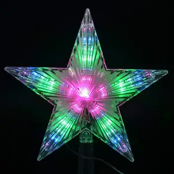 Božični Okraski Božič Krošnja Star Sijoče Božič Dekor Pregleden LED Svetlobna Drevo Pokrivalo Star Party Festival Ornament