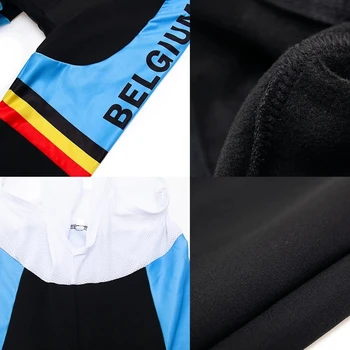 2021 Pro Team BELGIJA Zimski Kolesarski Dres Komplet Kolo Oblačila za Moške Ropa Ciclismo Toplotne Runo Kolesarska Oblačila Kolesarska Enotna