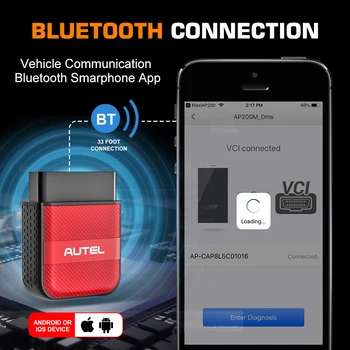 Autel AP200M OBD OBD2 Bluetooth Optičnega Avto Orodje za Diagnostiko, OBDII PK Thinkdiag Easydiag 3.0 MD802 AP200 CR319 obd 2 Diagnostični